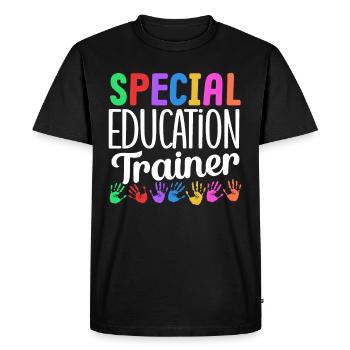 Formateur en éducation spécialisée Enseignant en éducation spécialisée - T-shirt Premium bio Homme - noir - Devant - Nico (187cm)