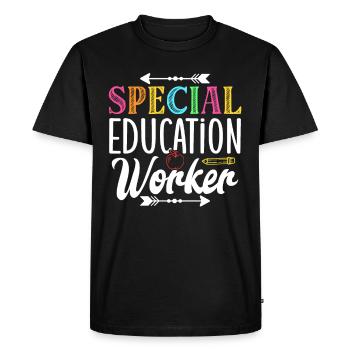 Special Education Workers Special Education Teachers - Men's Premium Organic T-Shirt - black - Front - Nico (187cm)