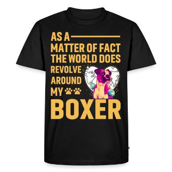 Boxeur - T-shirt Premium bio Homme - noir - Devant - Nico (187cm)