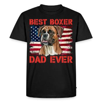 Best Boxer Dad Ever - Men's Premium Organic T-Shirt - black - Front - Nico (187cm)