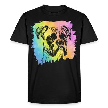 Boxeur - T-shirt Premium bio Homme - noir - Devant - Nico (187cm)