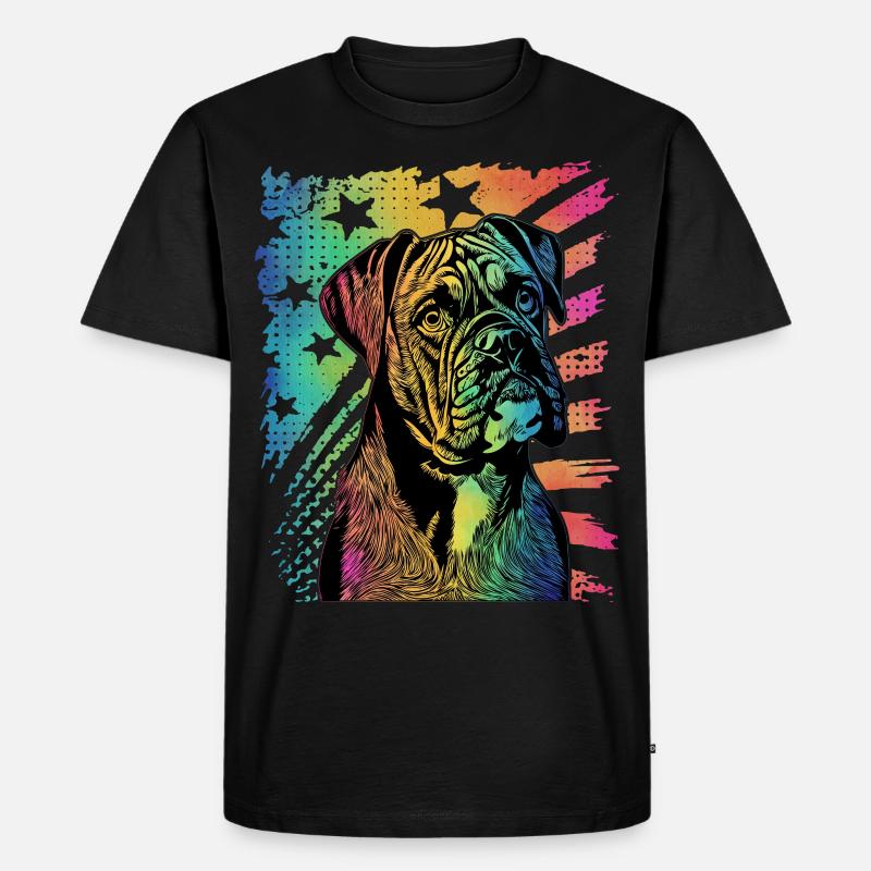 Boxer - Männer Premium Bio T-Shirt - Schwarz