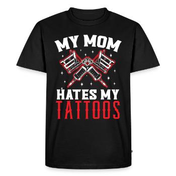 Ma mère déteste mes tatouages tatouage tatto - T-shirt Premium bio Homme - noir - Devant - Nico (187cm)