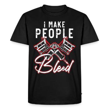 Je fais saigner les gens tatoueur tatoueur - T-shirt Premium bio Homme - noir - Devant - Nico (187cm)
