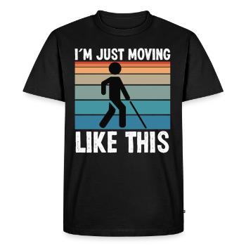 Blindness Just Moving Like This Blind People - Men's Premium Organic T-Shirt - black - Front - Nico (187cm)