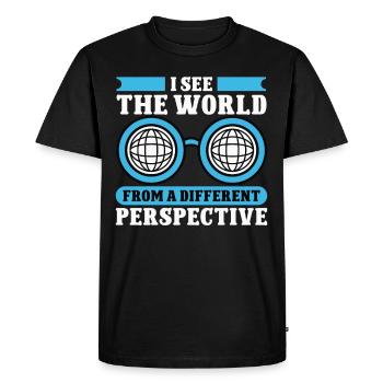 Blindness World From Different Perspective Blind - Men's Premium Organic T-Shirt - black - Front - Nico (187cm)