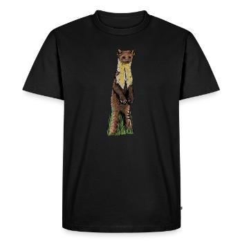 Pine marten I Noble marten marten motif for hunters - Men's Premium Organic T-Shirt - black - Front - Nico (187cm)