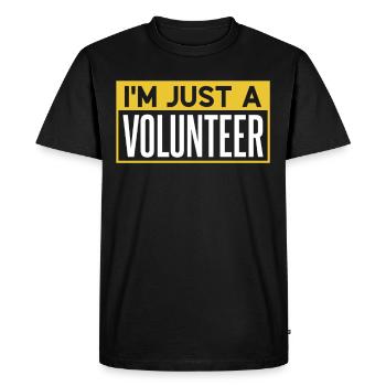 Je ne suis qu’un bénévole - T-shirt Premium bio Homme - noir - Devant - Nico (187cm)
