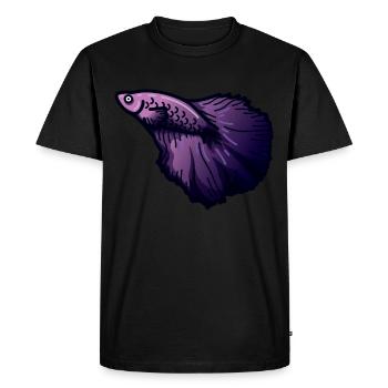 Plongée en eau Plongeur Océan - T-shirt Premium bio Homme - noir - Devant - Nico (187cm)