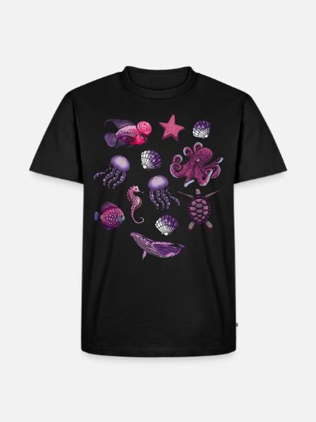 Marine animal Sea Underwater - Men's Premium Organic T-Shirt - black
