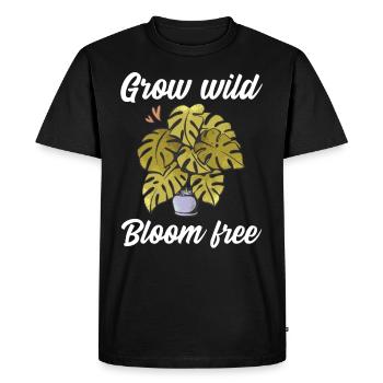 Cultivez sans fleurs sauvages - T-shirt Premium bio Homme - noir - Devant - Nico (187cm)