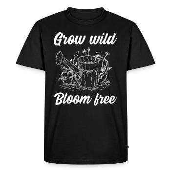 Cultivez sans fleurs sauvages - T-shirt Premium bio Homme - noir - Devant - Nico (187cm)