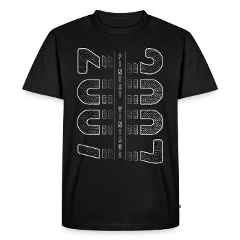 Finest Millésime 2007 Année de naissance 2007 Anniversaire - T-shirt Premium bio Homme - noir - Devant - Nico (187cm)
