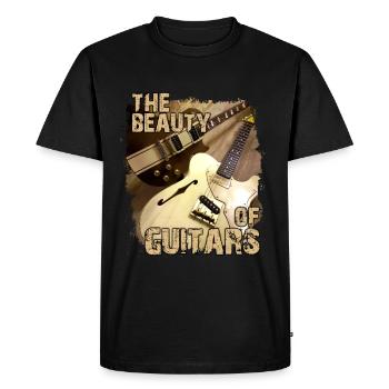 The Beauty Of Guitars - Men's Premium Organic T-Shirt - black - Front - Nico (187cm)