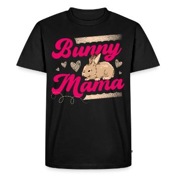 Bunny Mom Rabbit Lover Best Mom Ever - Men's Premium Organic T-Shirt - black - Front - Nico (187cm)