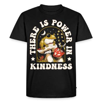 There Is Power In Kindness Inspiration - Men's Premium Organic T-Shirt - black - Front - Nico (187cm)