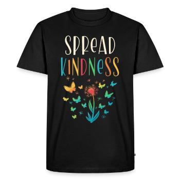 Spread kindness inspiration - Men's Premium Organic T-Shirt - black - Front - Nico (187cm)