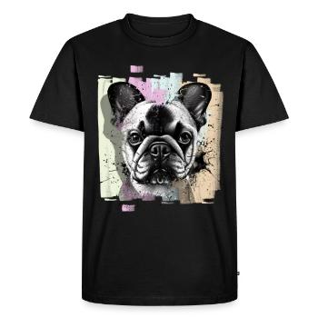 French Bulldog Frenchie - Men's Premium Organic T-Shirt - black - Front - Nico (187cm)