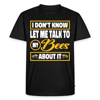 Beekeepers Bees Honey bees Beekeeping - Men's Premium Organic T-Shirt - black - Front - Nico (187cm)