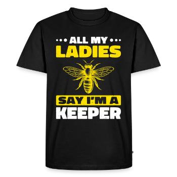 Beekeepers Bees Honey bees Beekeeping - Men's Premium Organic T-Shirt - black - Front - Nico (187cm)