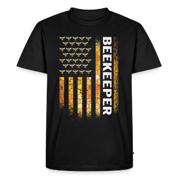 Beekeepers Bees Honey bees Beekeeping - Men's Premium Organic T-Shirt - black - Front - Nico (187cm)