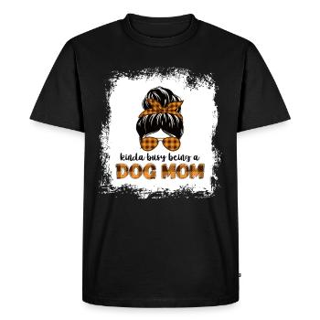 un peu occupé à être une maman chien Boxer - T-shirt Premium bio Homme - noir - Devant - Nico (187cm)