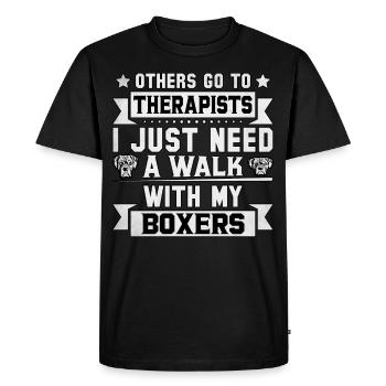 Boxeur - T-shirt Premium bio Homme - noir - Devant - Nico (187cm)