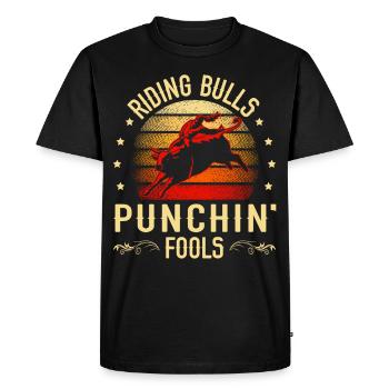 Bull Rider Bull Riding Western Rodeo - Men's Premium Organic T-Shirt - black - Front - Nico (187cm)