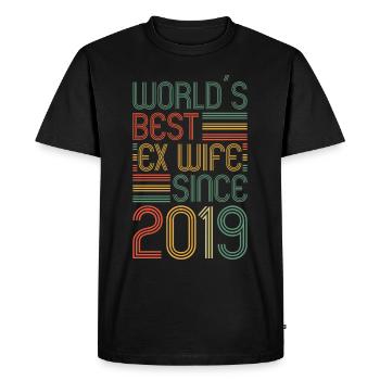 Meilleure ex-femme du monde depuis le divorce de 2019 - T-shirt Premium bio Homme - noir - Devant - Nico (187cm)
