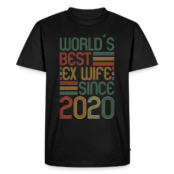 Meilleure ex-femme du monde depuis 2020 Divorce - T-shirt Premium bio Homme - noir - Devant - Nico (187cm)