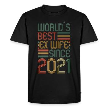 Meilleure ex-femme du monde depuis 2021 Divorce - T-shirt Premium bio Homme - noir - Devant - Nico (187cm)