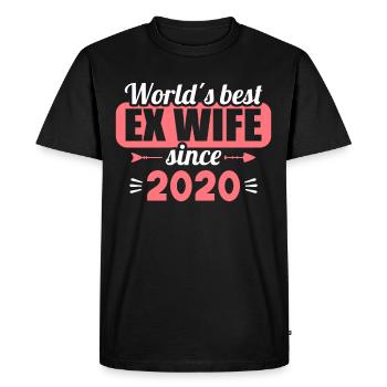 Meilleure ex-femme du monde depuis 2020 Divorce - T-shirt Premium bio Homme - noir - Devant - Nico (187cm)