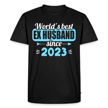 Worlds Bets Ex Husband since 2023 Divorce - Men's Premium Organic T-Shirt - black - Front - Nico (187cm)