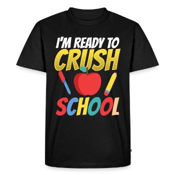 Je suis prêt pour la journée scolaire Professeur d’école - T-shirt Premium bio Homme - noir - Devant - Nico (187cm)