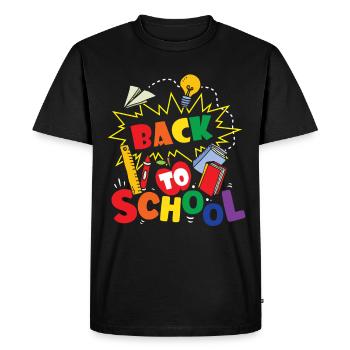 Retour à l’école Enseignants Retour à l’école Retour à l’école - T-shirt Premium bio Homme - noir - Devant - Nico (187cm)