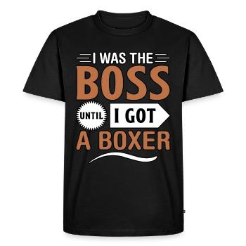 I was the Chief until I got a Boxer - Men's Premium Organic T-Shirt - black - Front - Nico (187cm)