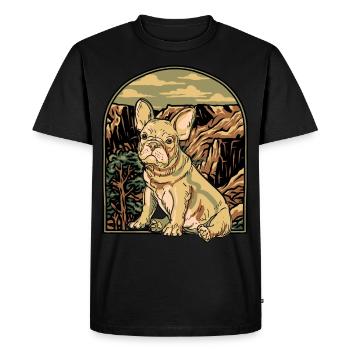 Bouledogue français - T-shirt Premium bio Homme - noir - Devant - Nico (187cm)