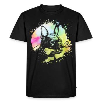 Bouledogue français - T-shirt Premium bio Homme - noir - Devant - Nico (187cm)