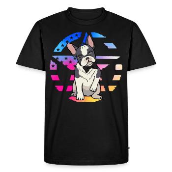 Bouledogue français - T-shirt Premium bio Homme - noir - Devant - Nico (187cm)