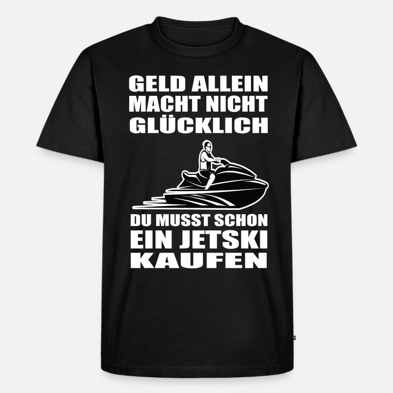 Jetski - Männer Premium Bio T-Shirt - Schwarz