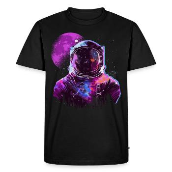 Astronaute de l’espace Vaporwave Spaceman Amateur d’astronomie - T-shirt Premium bio Homme - noir - Devant - Nico (187cm)