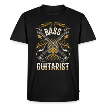 Guitariste Basse Bassiste Basse Musicien de guitare basse - T-shirt Premium bio Homme - noir - Devant - Nico (187cm)
