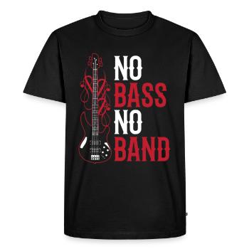 Pas de basse Pas de groupe Musiciens Bassiste Guitare basse - T-shirt Premium bio Homme - noir - Devant - Nico (187cm)