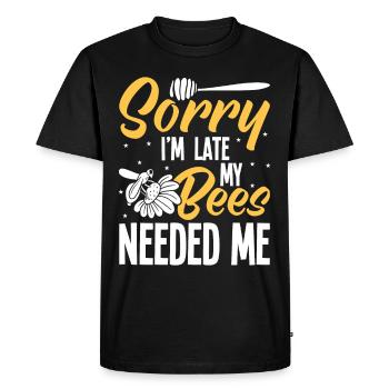 Beekeepers Bees Honey bees Beekeeping - Men's Premium Organic T-Shirt - black - Front - Nico (187cm)
