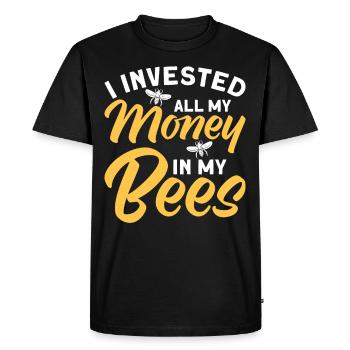 Beekeepers Bees Honey bees Beekeeping - Men's Premium Organic T-Shirt - black - Front - Nico (187cm)
