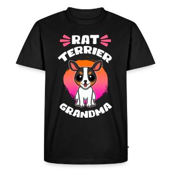 Rat Terrier Grandma Dogs Dog Owner Gift - Men's Premium Organic T-Shirt - black - Front - Nico (187cm)