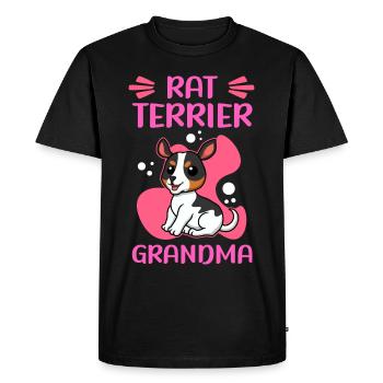 Rat Terrier Grandma Dog Dog Owner Gift - Men's Premium Organic T-Shirt - black - Front - Nico (187cm)