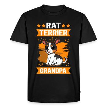 Rat Terrier Grandpa Dogs Dog Owner Gift - Men's Premium Organic T-Shirt - black - Front - Nico (187cm)