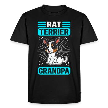 Rat Terrier Grandpa Dog Dog Owner Gift - Men's Premium Organic T-Shirt - black - Front - Nico (187cm)