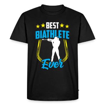 Meilleur biathlète de tous les temps Biathlon Biathlète - T-shirt Premium bio Homme - noir - Devant - Nico (187cm)